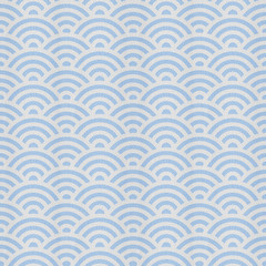 Wavy decorative style - Interior wall decoration - Abstract paneling pattern - seamless background - Mediterranean blue