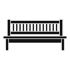 Garden bench icon. Simple illustration of garden bench vector icon for web design isolated on white background