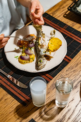 Turkish Bluefish with Raki / Lufer Fish