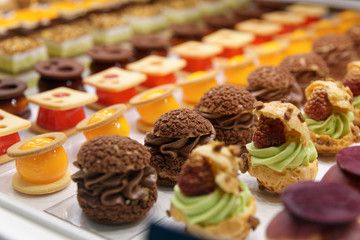 Various sweet items in window display