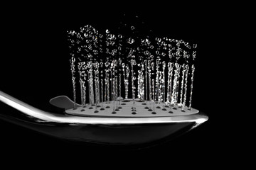 Water jets from the shower