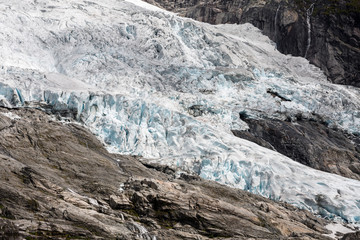 Obraz na płótnie Canvas Detail vom Boyabreen Gletscher im Jostedalsbreen Nationalpark, Norwegen