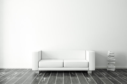 White Sofa in empty room