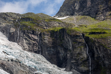 Detail vom Boyabreen Gletscher im Jostedalsbreen Nationalpark, Norwegen
