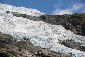 Detail vom Boyabreen Gletscher im Jostedalsbreen Nationalpark, Norwegen