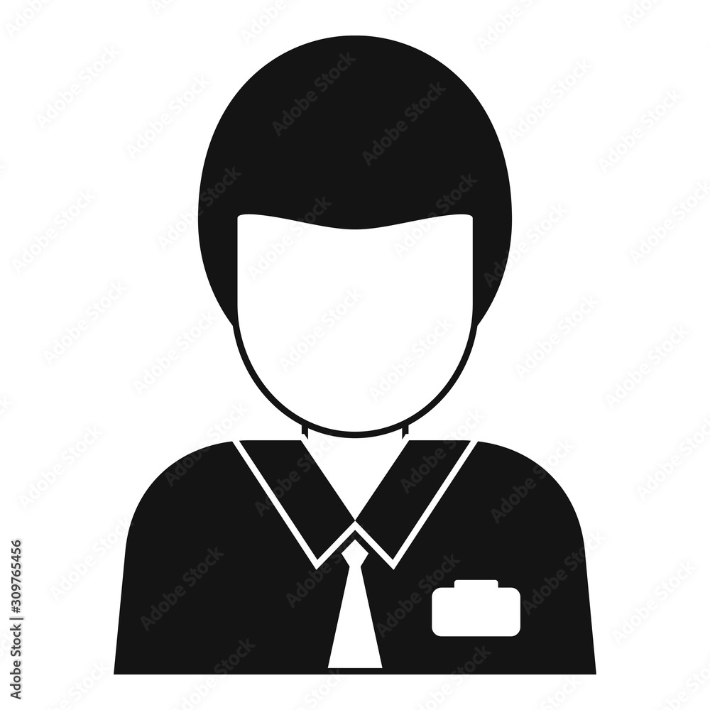 Poster office manager icon. simple illustration of office manager vector icon for web design isolated on wh