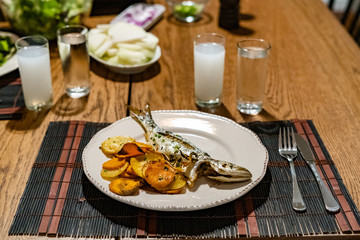 Turkish Bluefish with Raki / Lufer Fish