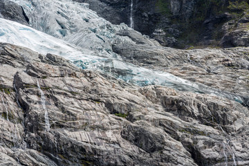 Detail vom Boyabreen Gletscher im Jostedalsbreen Nationalpark, Norwegen
