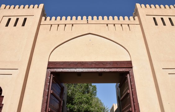 Entrance to Nizwa Souq, Medium Shot, Oman
