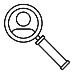 Company recruit icon. Outline company recruit vector icon for web design isolated on white background