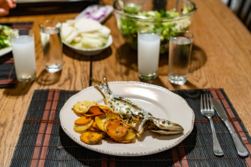 Turkish Bluefish with Raki / Lufer Fish