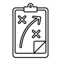 Manager plan action icon. Outline manager plan action vector icon for web design isolated on white background