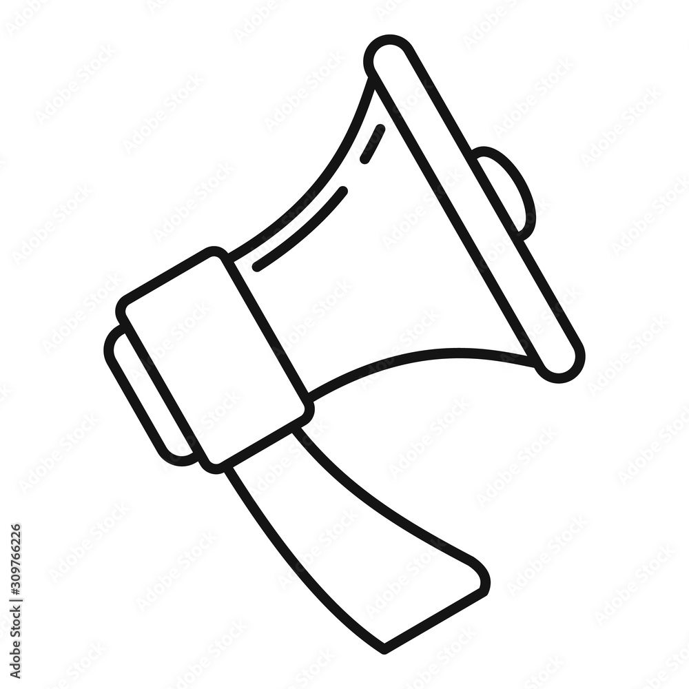 Poster megaphone icon. outline megaphone vector icon for web design isolated on white background