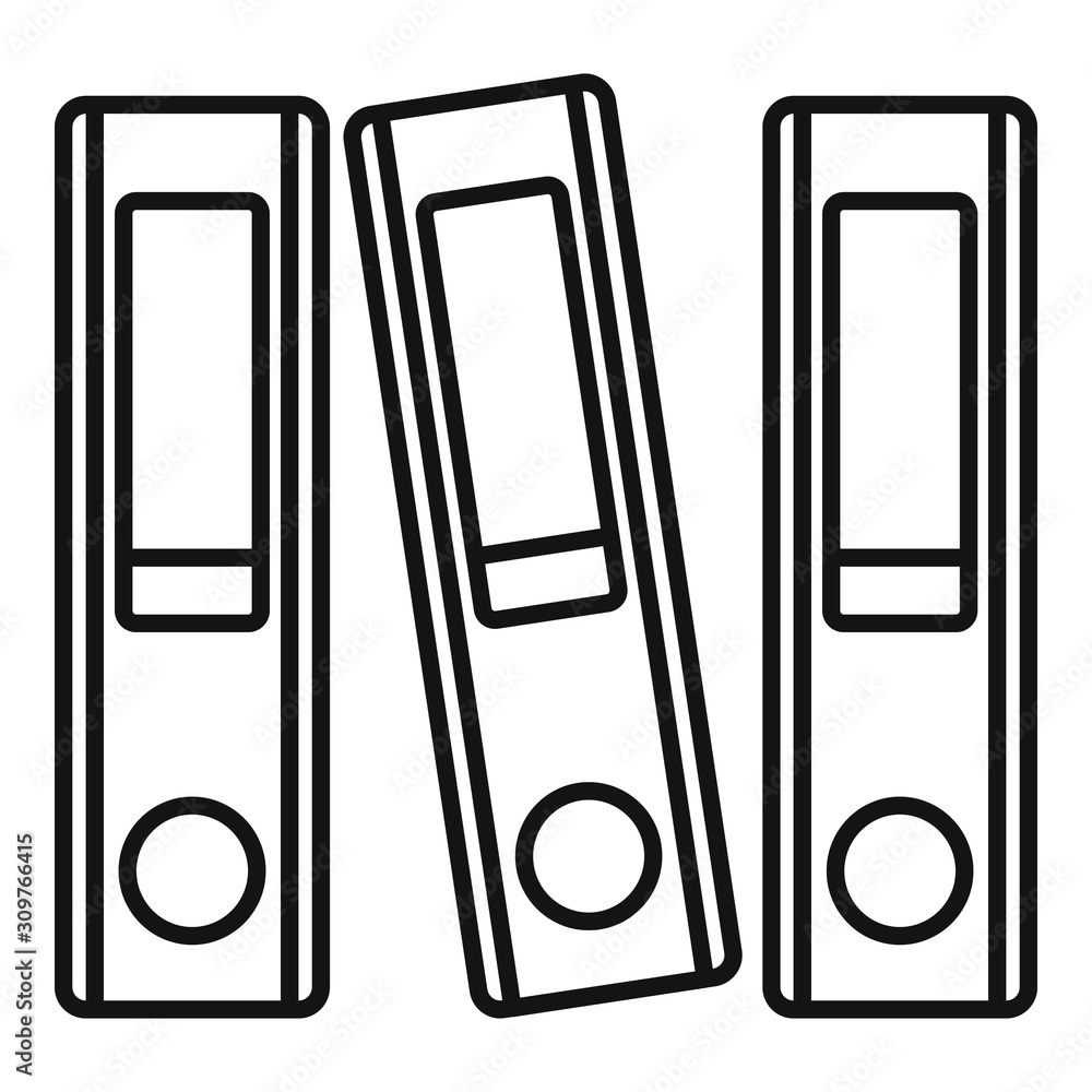 Poster office folders icon. outline office folders vector icon for web design isolated on white background