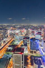 Fototapeta na wymiar 神奈川県横浜市みなとみらいから見たの横浜の夜景