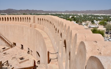 Parapets on Massive Cylindrical Tower, Nizwa Castle, Oman