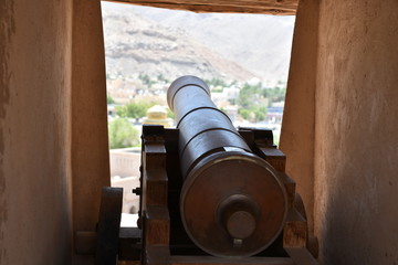 Antique Cannon in Nizwa Castle, Oman