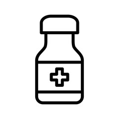 Bottle pills and capsule icon vector