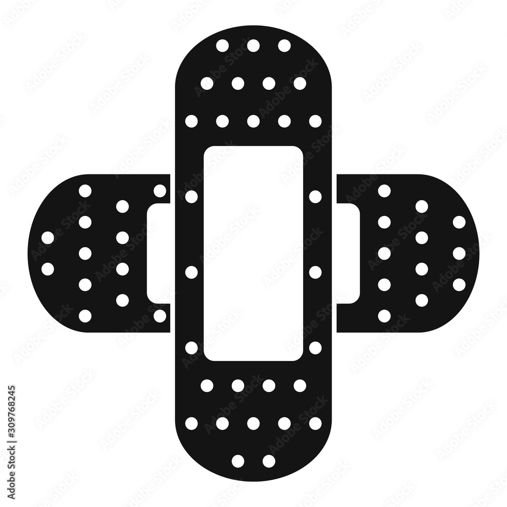 Poster cross bandage icon. simple illustration of cross bandage vector icon for web design isolated on whit