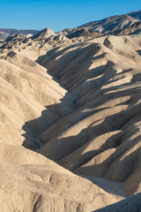 Zabriski Point Mudstones form Badlands Death Valley National Park California