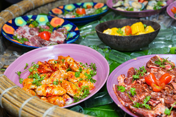 BBQ buffet for dinner