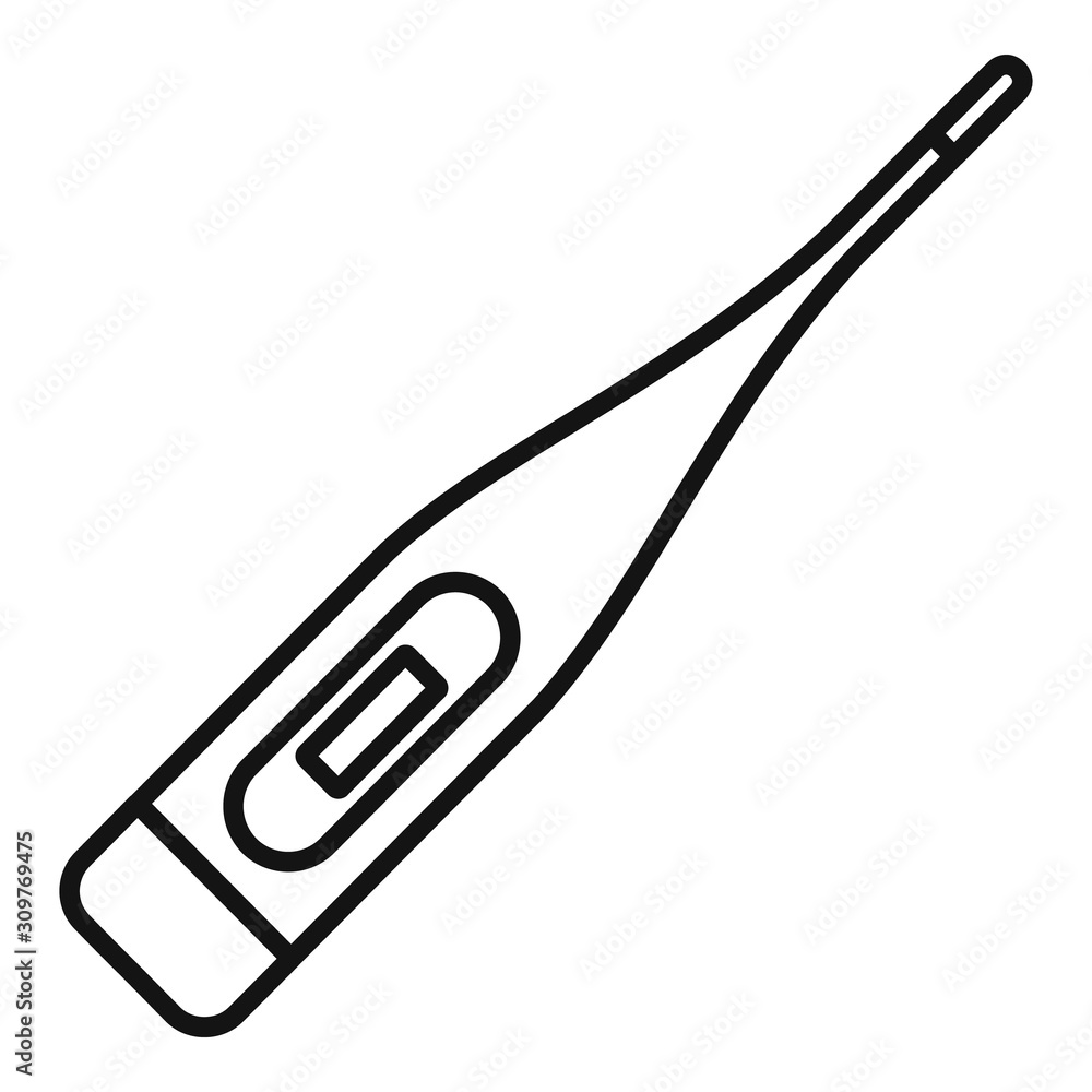Poster electronic thermometer icon. outline electronic thermometer vector icon for web design isolated on w