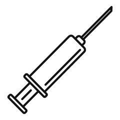 Medical syringe icon. Outline medical syringe vector icon for web design isolated on white background