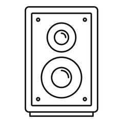 Music speaker icon. Outline music speaker vector icon for web design isolated on white background