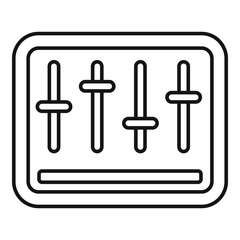 Equalizer icon. Outline equalizer vector icon for web design isolated on white background