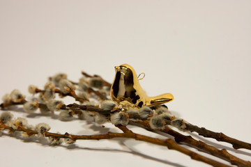  a willow and Easter bird