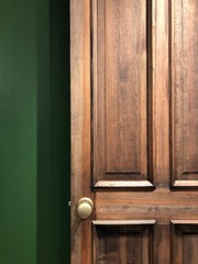 old wooden door handle