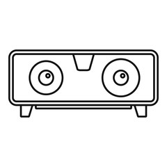 Soundbar icon. Outline soundbar vector icon for web design isolated on white background