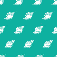 Marine background, vector illustrations - seamless pattern of seashells. Can use for invitations, cards, posters, prints textiles.