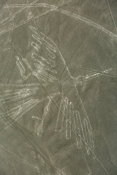 Nazca lines on desert in Peru, South America