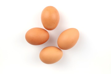 eggs on a white background