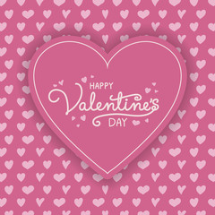 Valentine's Day typography with cute hand drawn hearts. Vector