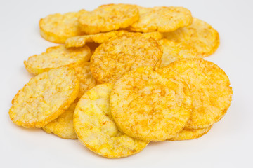 heap of corn cakes with paprika
