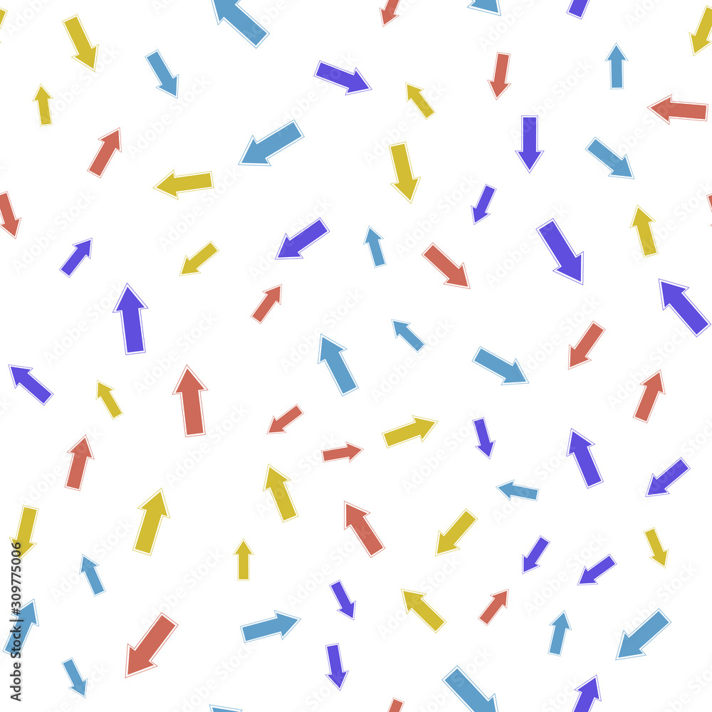 Poster seamless vector pattern with different arrows. modern cursor illustration