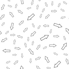 Seamless vector pattern with different arrows. Modern cursor illustration