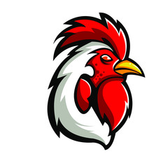 chicken mascot for e-sport team logo vector illustration design
