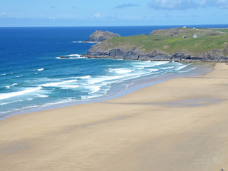 Perranporth Beach in Cornwall	