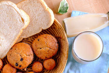 Breakfast bread with milk