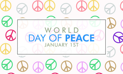 Vector illustration on the theme of World day of Peace on January 1st.