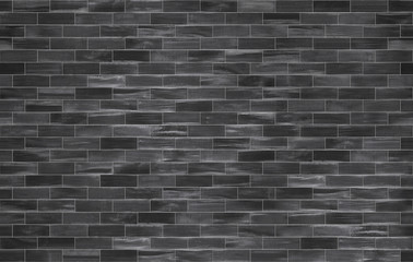 Brick shaped black wood tiles plank, seamless texture