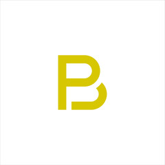 Initial letter PB abstract logo graphic design vector illustration. Symbol, icon, creative