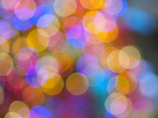 bokeh from shooting table tennis lights colorful lighting, blue red green orange black white yellow color blurred of background,Merry Christmas Day
