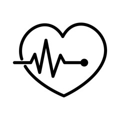 Hearth Pulse Icon Vector Simple Design