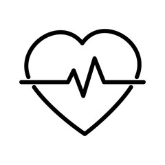 Hearth Pulse Icon Vector Simple Design