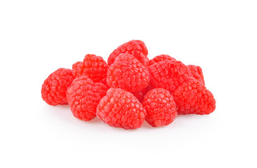 Fresh raspberry on white background