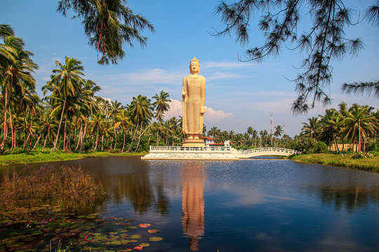 Peraliya Buddha Statue, the Tsunami Memorial in Hikkaduwa, Sri Lanka